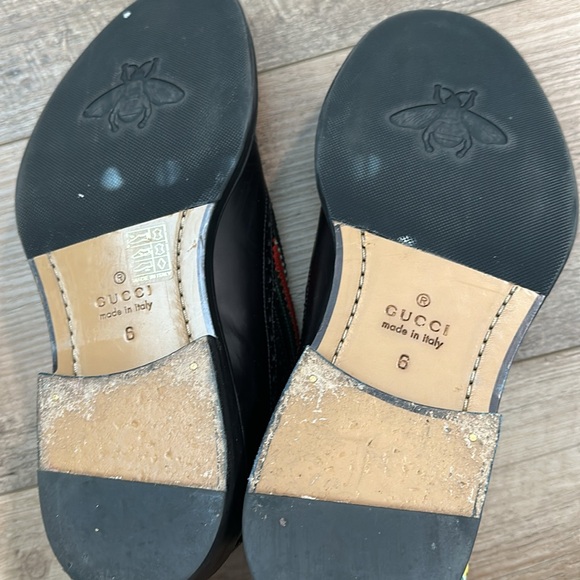 GUCCI 547592 0GQ30 1078 MENS SHOES BLACK CALF-SKIN LEATHER CAP-TOE OXFORDS - Picture 5 of 5